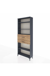 Arges Dolap 4 Raflı 2 Çekmeceli 88x30x221 Antrasit-Çam