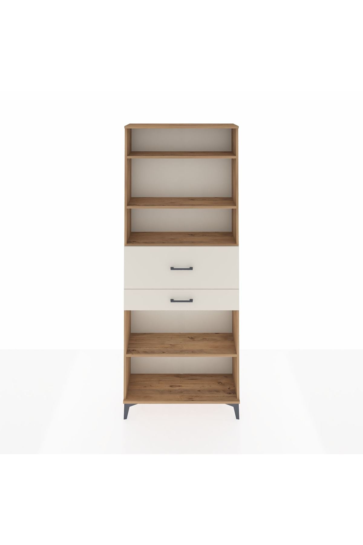 Arges Dolap 4 Raflı 2 Çekmeceli 88x30x221 Çam-Aytaşı