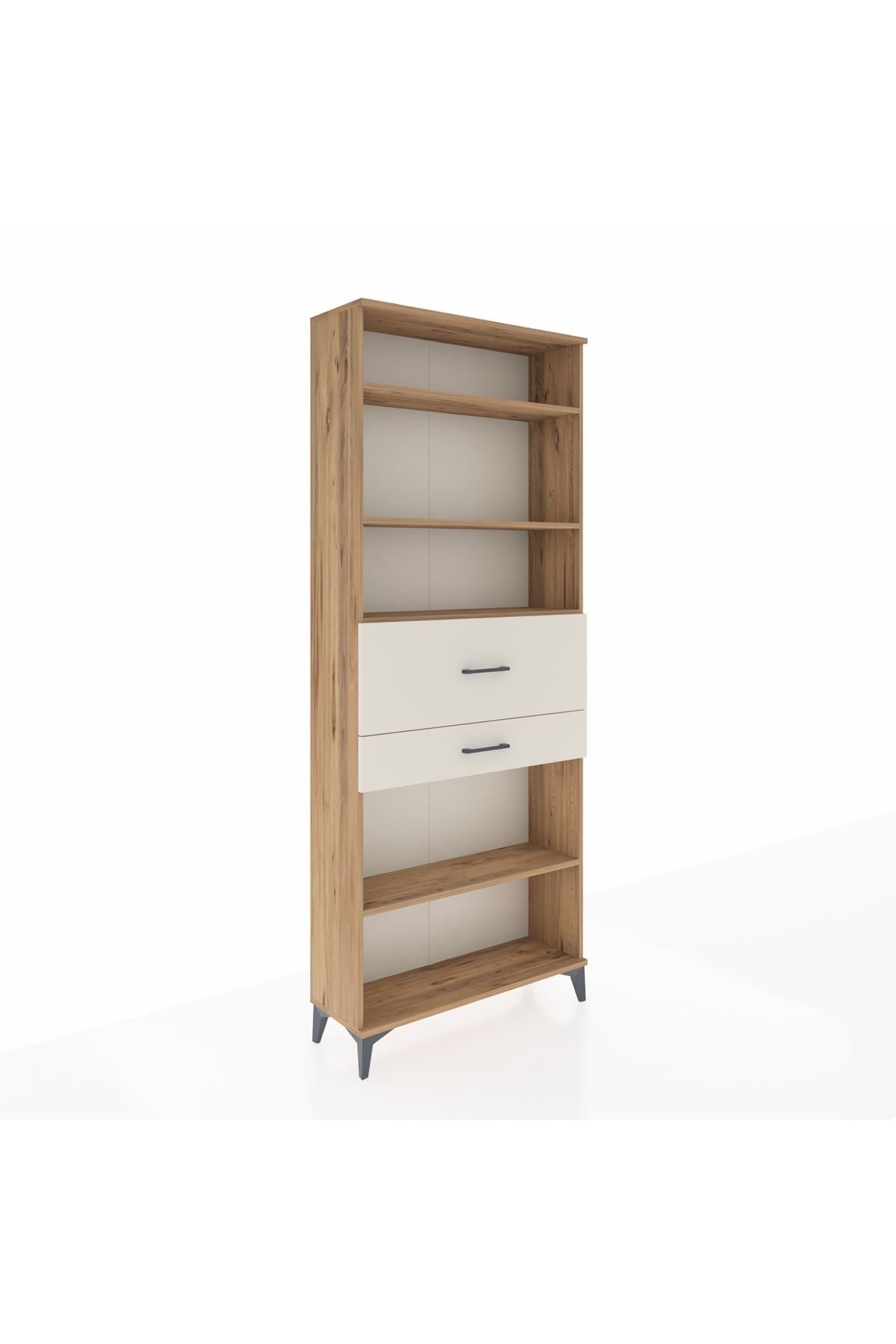 Arges Dolap 4 Raflı 2 Çekmeceli 88x30x221 Çam-Aytaşı