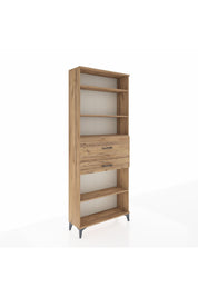 Arges Dolap 4 Raflı 2 Çekmeceli 88x30x221 Çam-Çam