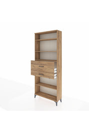 Arges Dolap 4 Raflı 2 Çekmeceli 88x30x221 Çam-Çam