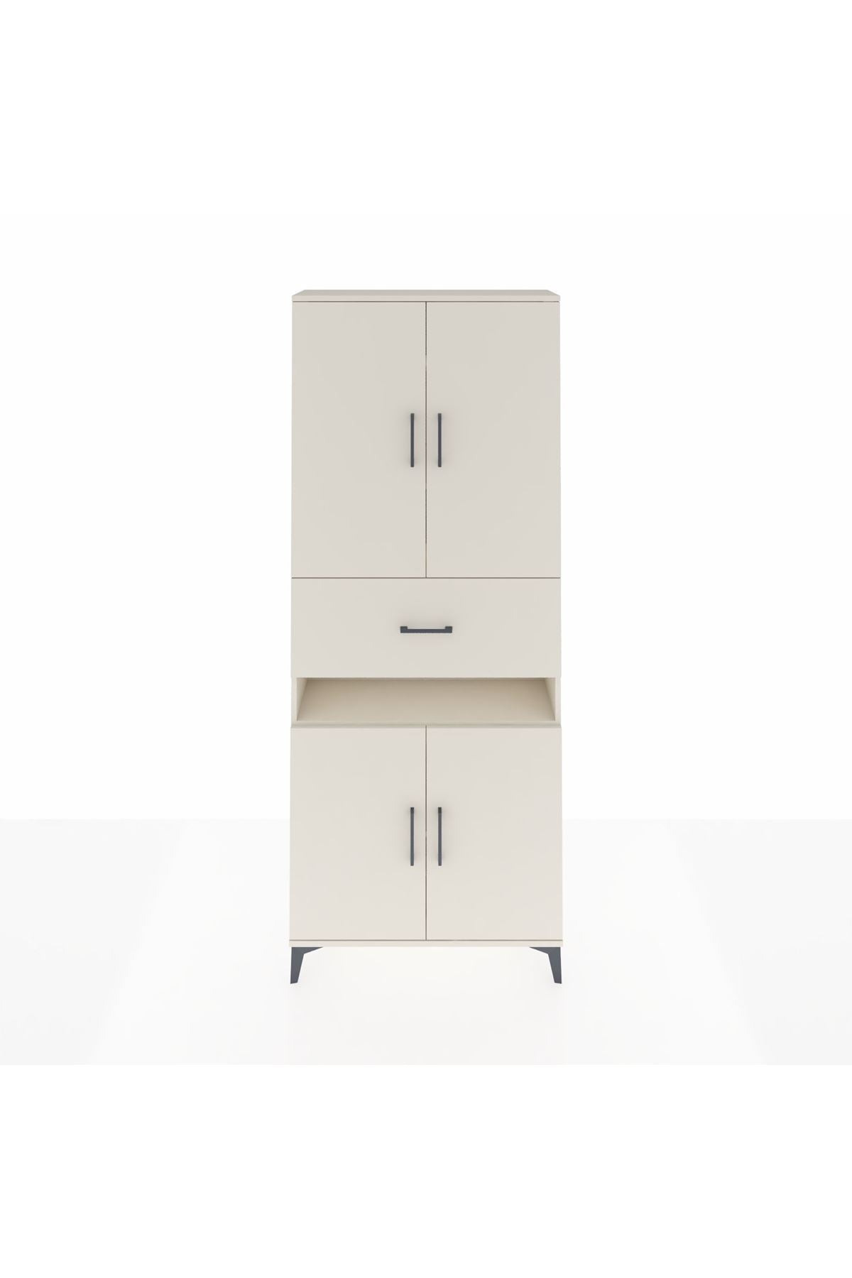 Arges Dolap 5 Raflı Tek Çekmeceli 4 Kapaklı 88x30x221 Aytaşı-Aytaşı