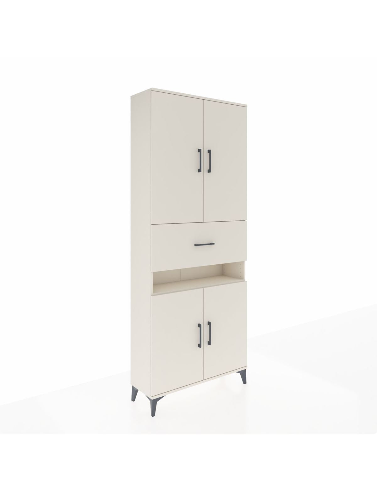 Arges Dolap 5 Raflı Tek Çekmeceli 4 Kapaklı 88x30x221 Aytaşı-Aytaşı