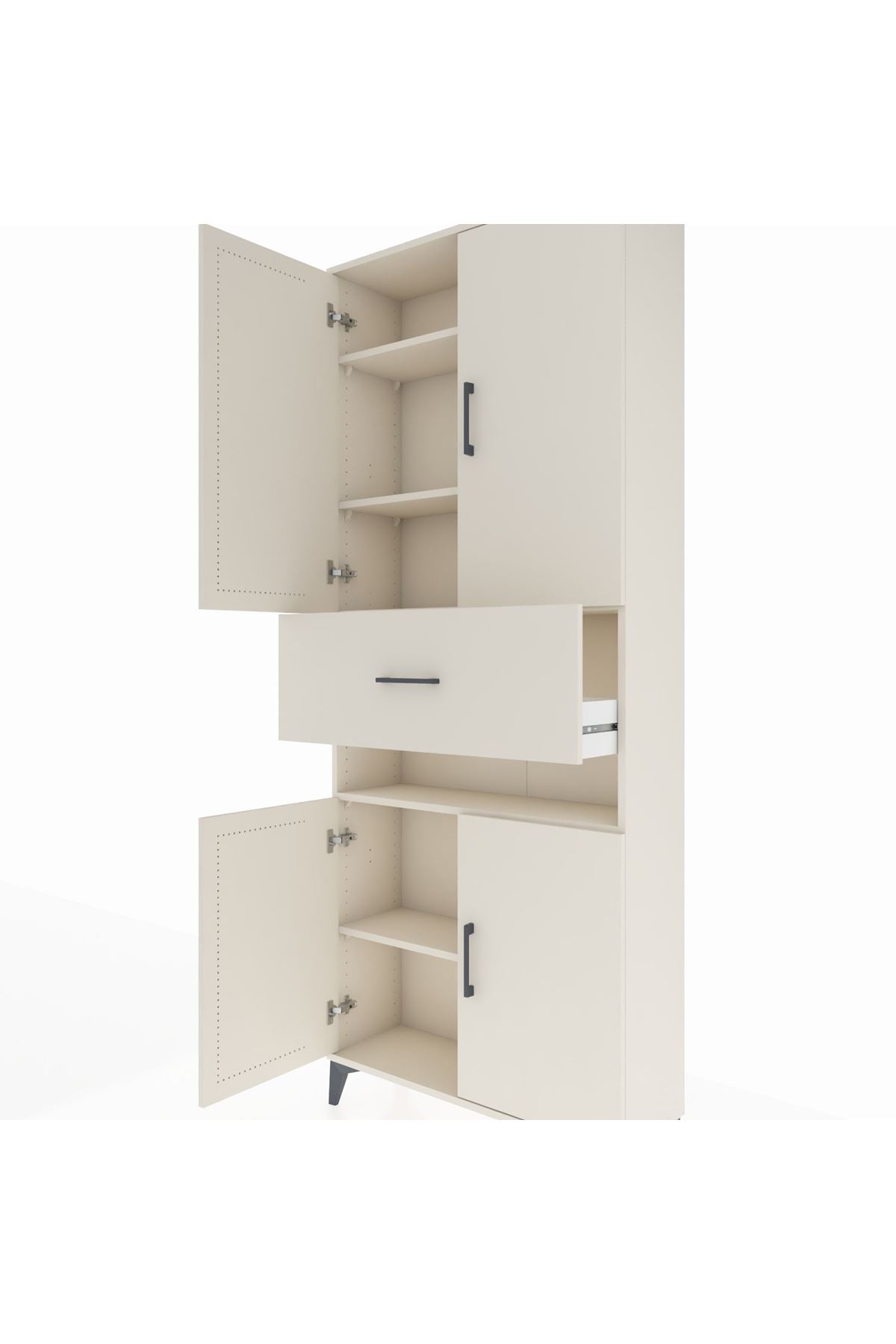 Arges Dolap 5 Raflı Tek Çekmeceli 4 Kapaklı 88x30x221 Aytaşı-Aytaşı