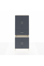 Arges Dolap 5 Raflı Tek Çekmeceli 4 Kapaklı 88x30x221 Aytaşı-Antrasit