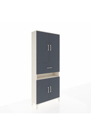 Arges Dolap 5 Raflı Tek Çekmeceli 4 Kapaklı 88x30x221 Aytaşı-Antrasit