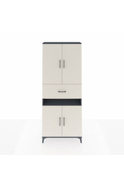 Arges Dolap 5 Raflı Tek Çekmeceli 4 Kapaklı 88x30x221 Antrasit-Aytaşı