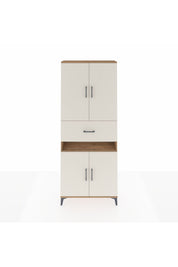 Arges Dolap 5 Raflı Tek Çekmeceli 4 Kapaklı 88x30x221 Çam-Aytaşı