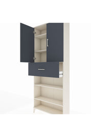 Arges Dolap 5 Raflı Tek Çekmeceli 2 Kapaklı 88x30x221 Aytaşı-Antrasit