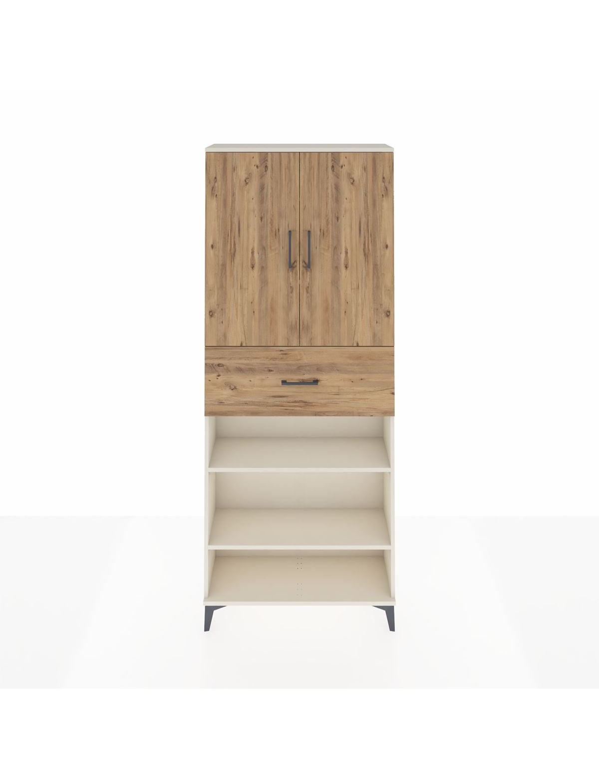 Arges Dolap 5 Raflı Tek Çekmeceli 2 Kapaklı 88x30x221 Aytaşı-Çam