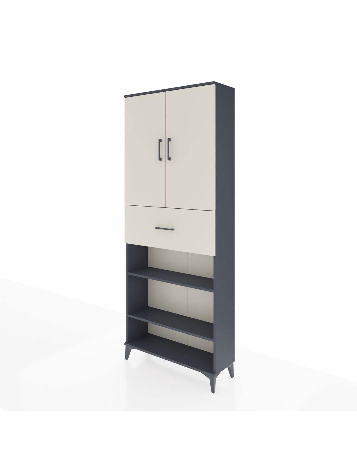 Arges Dolap 5 Raflı Tek Çekmeceli 2 Kapaklı 88x30x221 - S30M179V4A