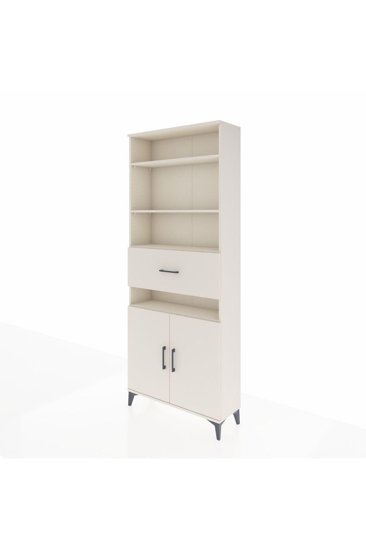 Arges Dolap 5 Raflı Tek Çekmeceli 2 Kapaklı 88x30x221 Aytaşı-Aytaşı