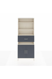 Arges Dolap 5 Raflı Tek Çekmeceli 2 Kapaklı 88x30x221 Aytaşı-Antrasit