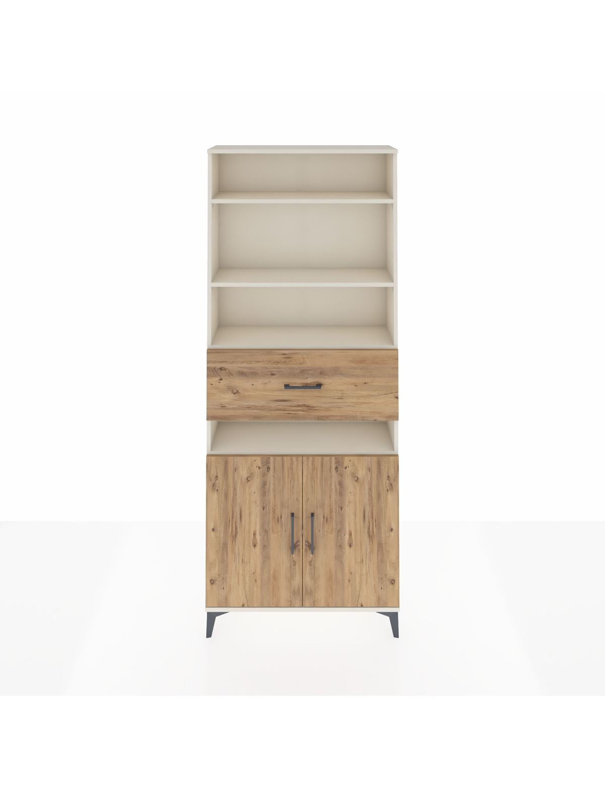 Arges Dolap 5 Raflı Tek Çekmeceli 2 Kapaklı 88x30x221 Aytaşı-Çam