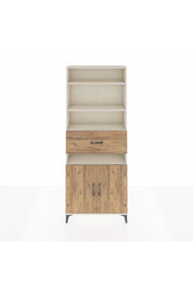 Arges Dolap 5 Raflı Tek Çekmeceli 2 Kapaklı 88x30x221 Aytaşı-Çam