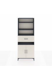 Arges Dolap 5 Raflı Tek Çekmeceli 2 Kapaklı 88x30x221 Antrasit-Aytaşı