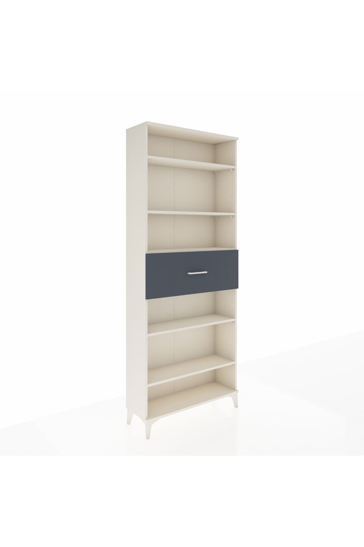 Arges Dolap 5 Raflı Tek Çekmeceli 88x30x221 Aytaşı-Antrasit