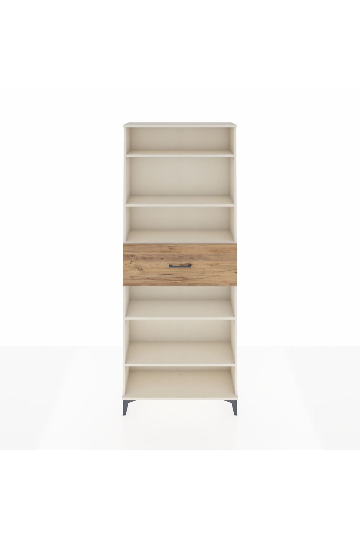 Arges Dolap 5 Raflı Tek Çekmeceli 88x30x221 Aytaşı-Çam