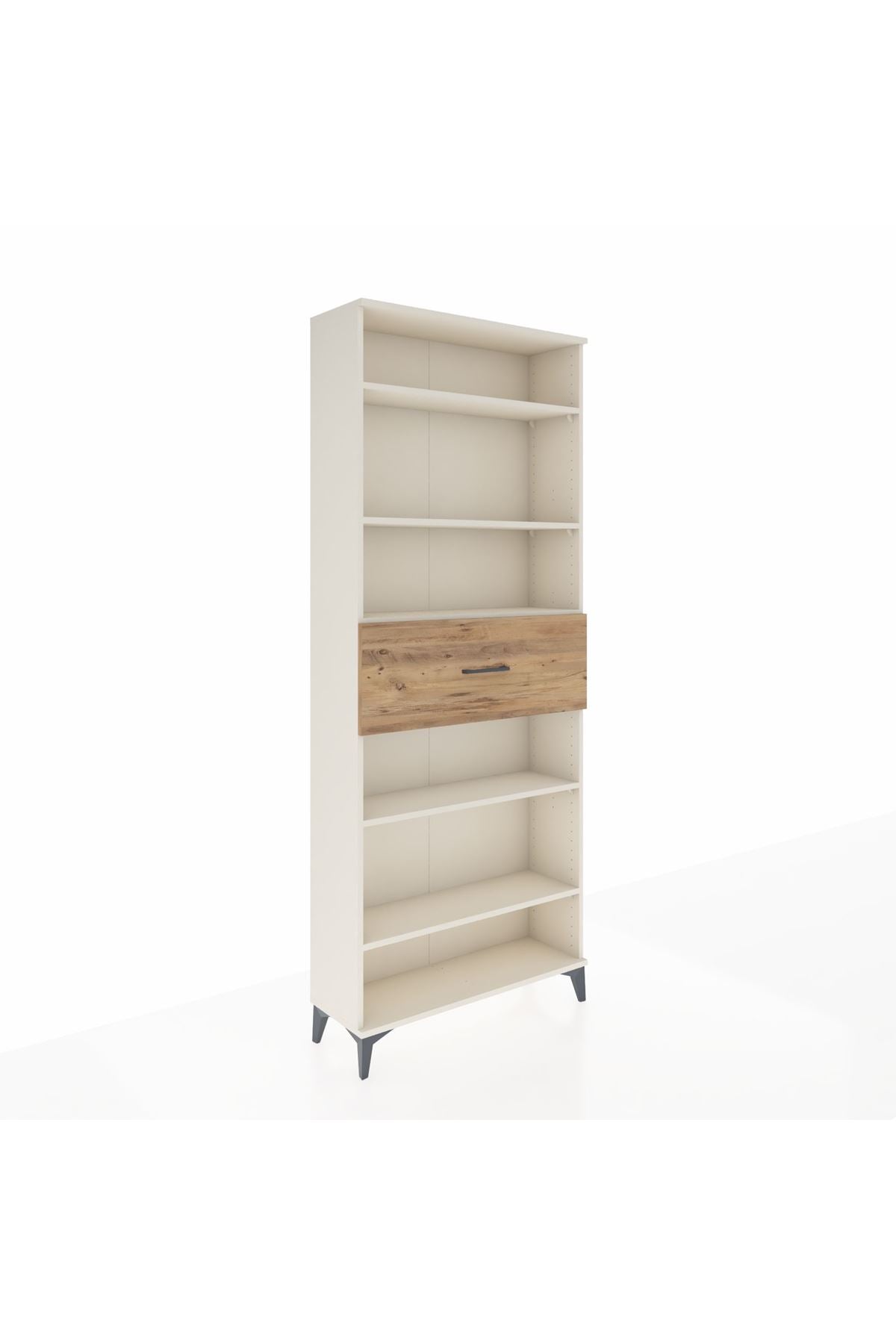 Arges Dolap 5 Raflı Tek Çekmeceli 88x30x221 Aytaşı-Çam