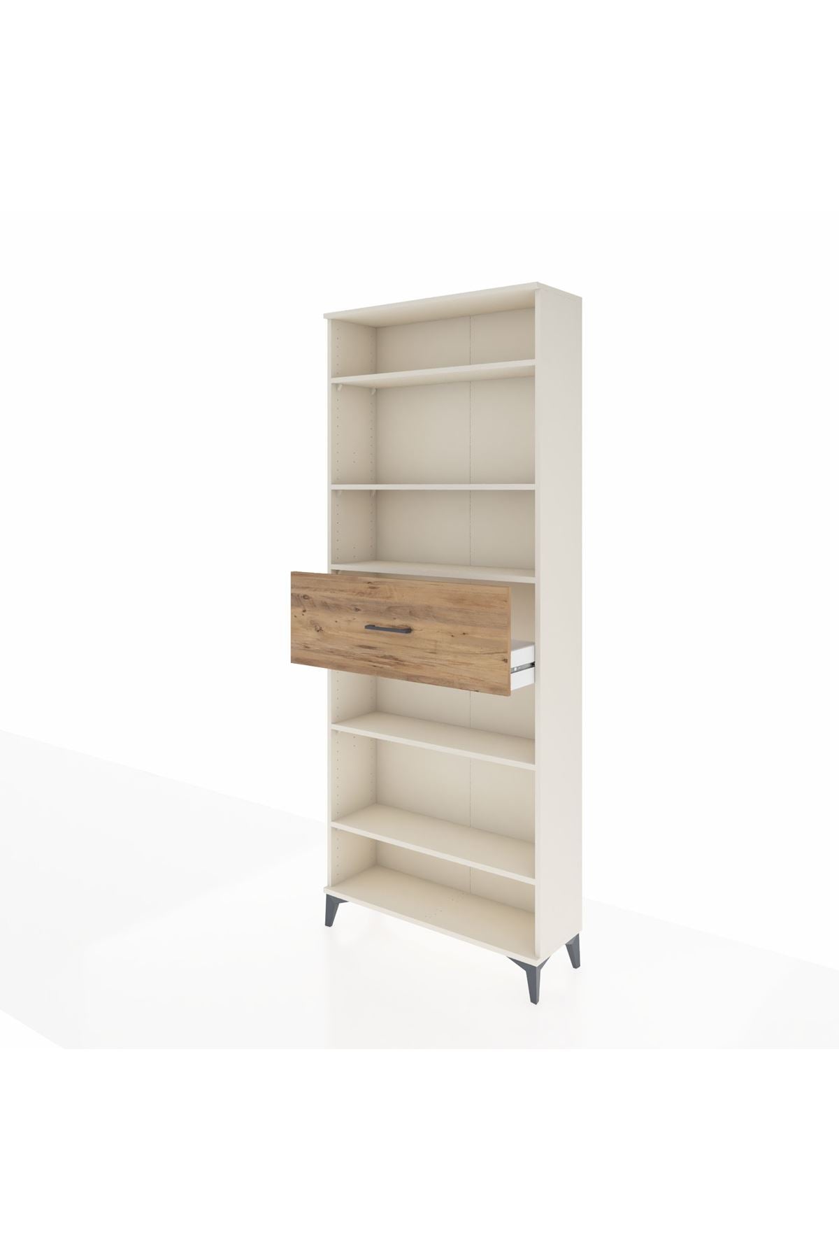 Arges Dolap 5 Raflı Tek Çekmeceli 88x30x221 Aytaşı-Çam