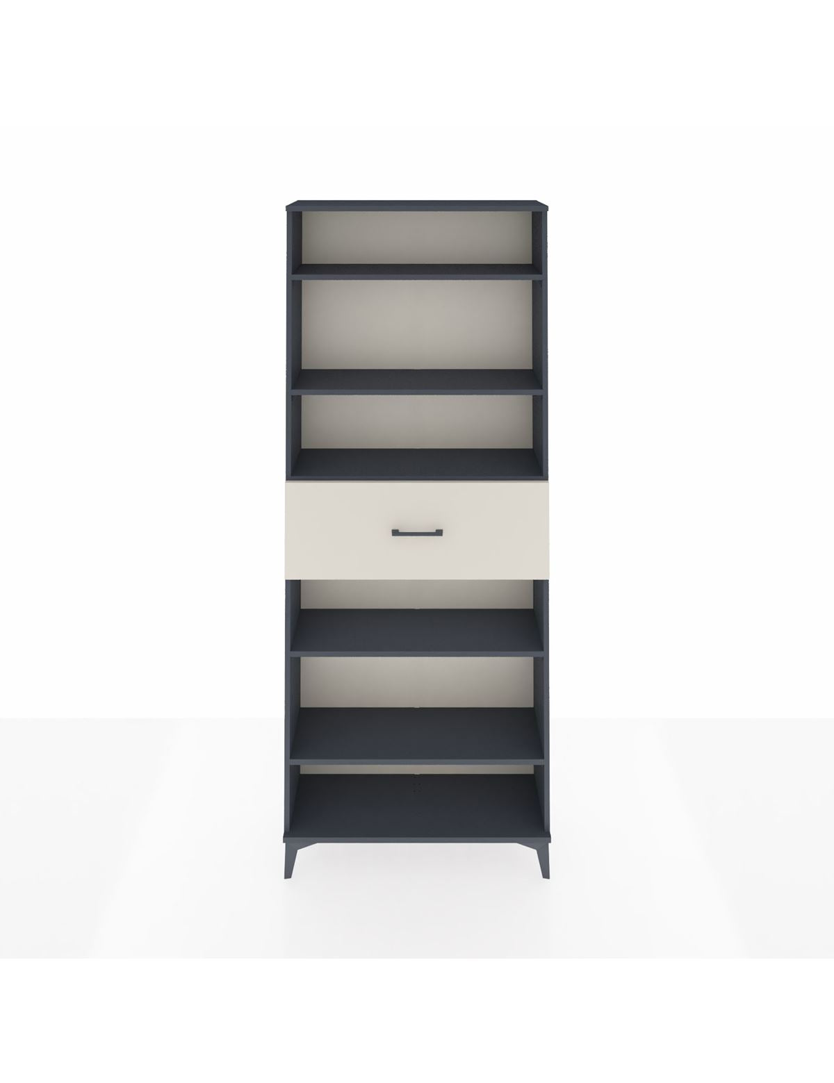 Arges Dolap 5 Raflı Tek Çekmeceli 88x30x221 Antrasit-Aytaşı