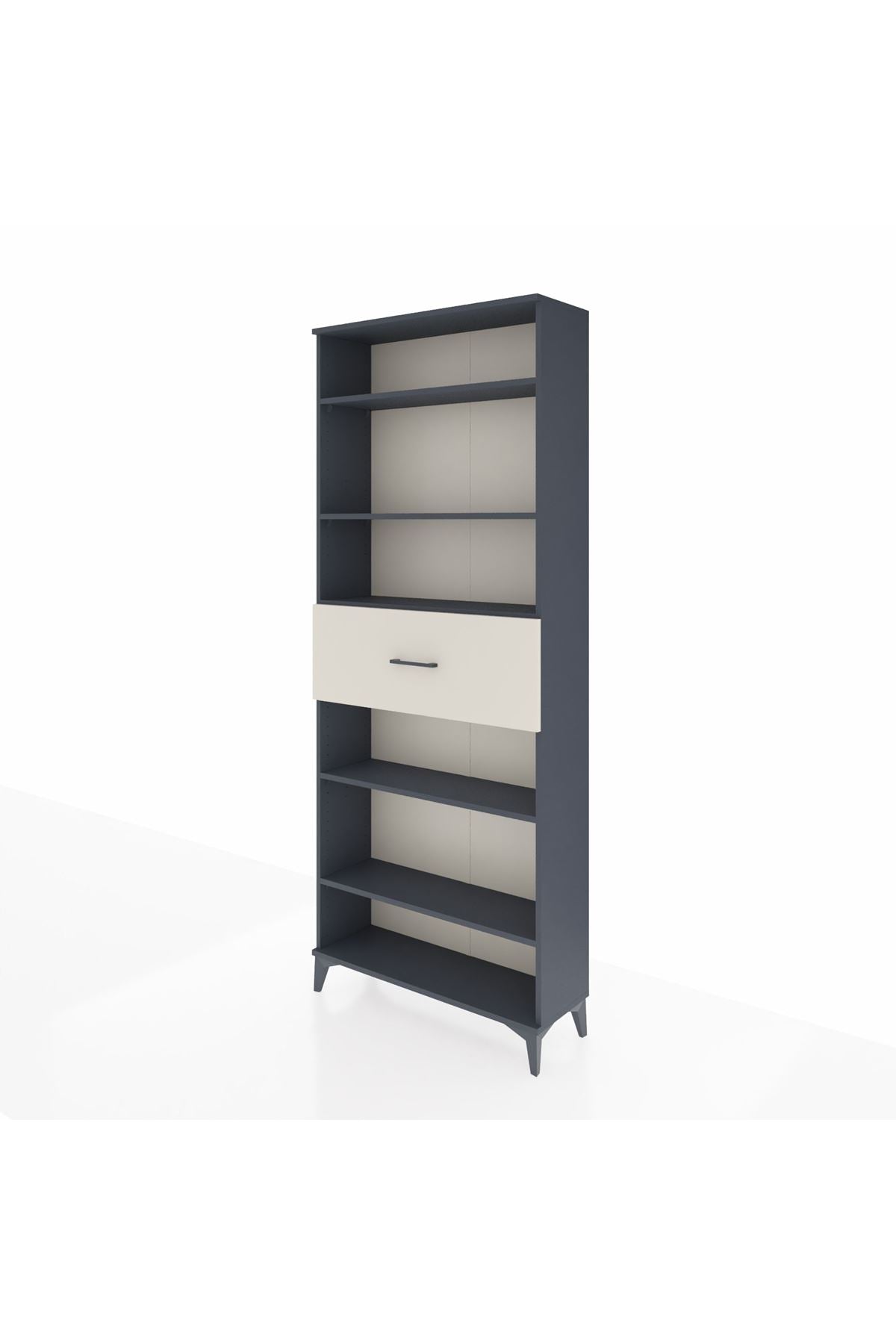 Arges Dolap 5 Raflı Tek Çekmeceli 88x30x221 Antrasit-Aytaşı