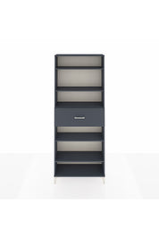 Arges Dolap 5 Raflı Tek Çekmeceli 88x30x221 Antrasit-Antrasit