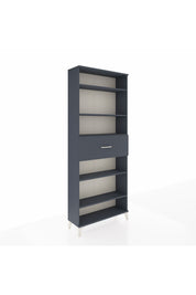 Arges Dolap 5 Raflı Tek Çekmeceli 88x30x221 Antrasit-Antrasit