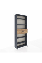 Arges Dolap 5 Raflı Tek Çekmeceli 88x30x221 Antrasit-Çam