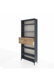 Arges Dolap 5 Raflı Tek Çekmeceli 88x30x221 Antrasit-Çam