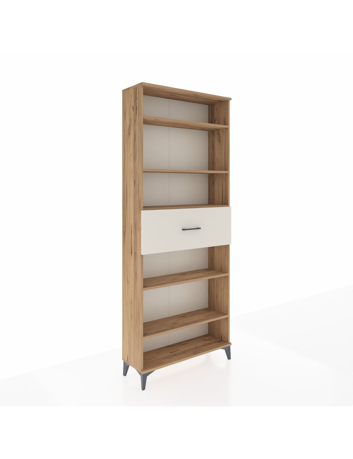 Arges Dolap 5 Raflı Tek Çekmeceli 88x30x221 Çam-Aytaşı