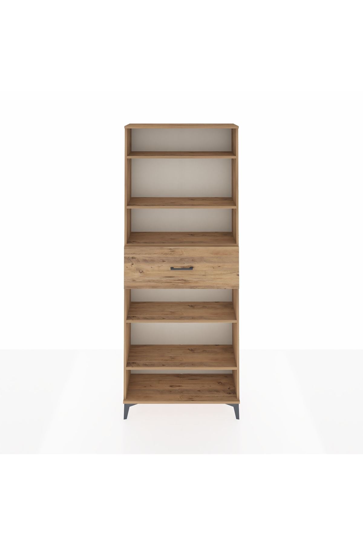 Arges Dolap 5 Raflı Tek Çekmeceli 88x30x221 Çam-Çam