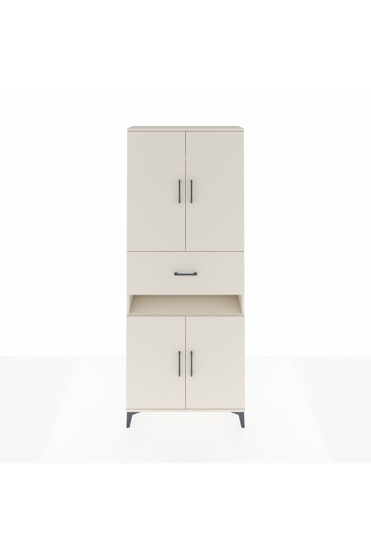 Arges Dolap 5 Raflı Tek Çekmeceli 4 Kapaklı 88x30x221 Aytaşı-Aytaşı