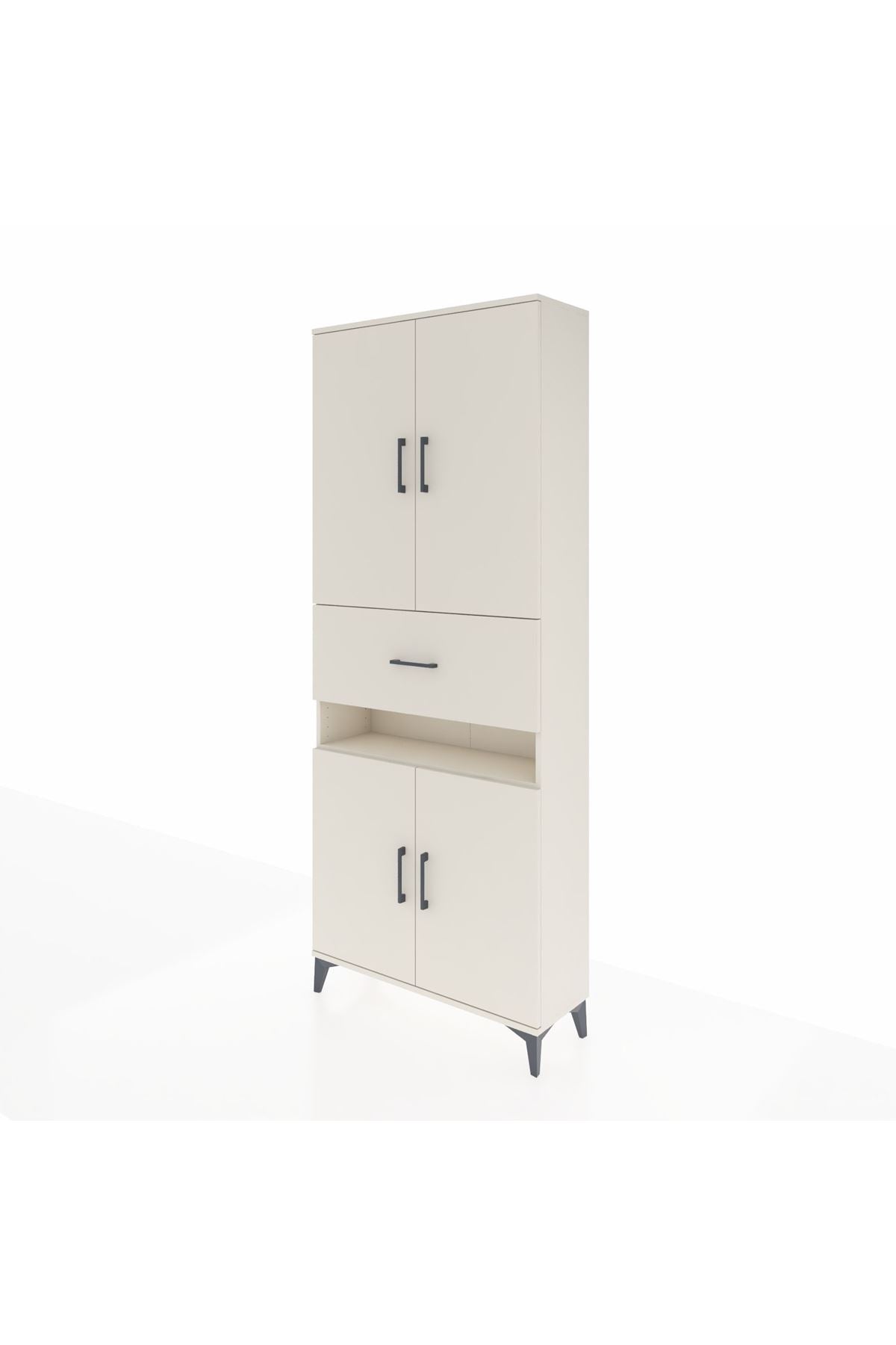 Arges Dolap 5 Raflı Tek Çekmeceli 4 Kapaklı 88x30x221 - S30M182V1A