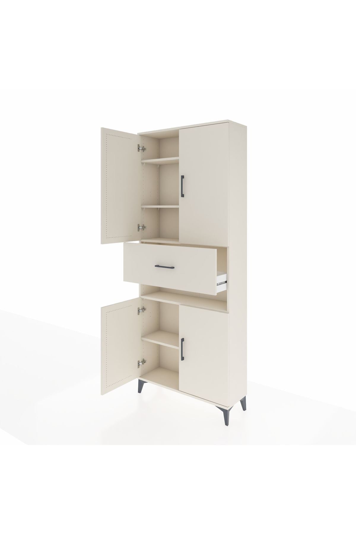 Arges Dolap 5 Raflı Tek Çekmeceli 4 Kapaklı 88x30x221 Aytaşı-Aytaşı