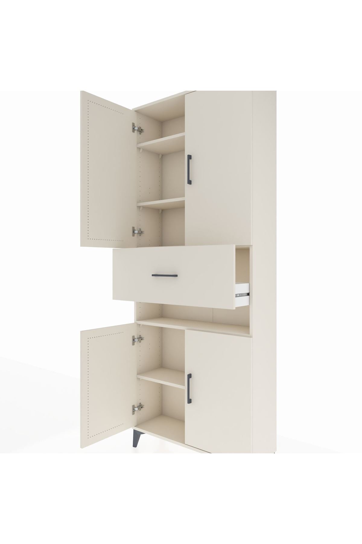 Arges Dolap 5 Raflı Tek Çekmeceli 4 Kapaklı 88x30x221 - S30M182V1A