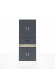 Arges Dolap 5 Raflı Tek Çekmeceli 4 Kapaklı 88x30x221 Aytaşı-Antrasit