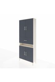 Arges Dolap 5 Raflı Tek Çekmeceli 4 Kapaklı 88x30x221 - S30M182V2A