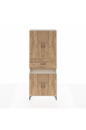 Arges Dolap 5 Raflı Tek Çekmeceli 4 Kapaklı 88x30x221 Aytaşı-Çam