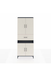 Arges Dolap 5 Raflı Tek Çekmeceli 4 Kapaklı 88x30x221 Antrasit-Aytaşı