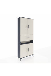 Arges Dolap 5 Raflı Tek Çekmeceli 4 Kapaklı 88x30x221 - S30M182V4A