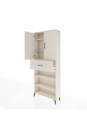 Arges Dolap 5 Raflı Tek Çekmeceli 2 Kapaklı 88x30x221 Aytaşı-Aytaşı