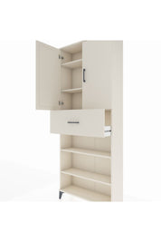 Arges Dolap 5 Raflı Tek Çekmeceli 2 Kapaklı 88x30x221 Aytaşı-Aytaşı