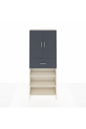 Arges Dolap 5 Raflı Tek Çekmeceli 2 Kapaklı 88x30x221 Aytaşı-Antrasit