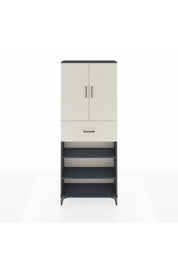 Arges Dolap 5 Raflı Tek Çekmeceli 2 Kapaklı 88x30x221 Antrasit-Aytaşı