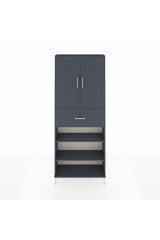 Arges Dolap 5 Raflı Tek Çekmeceli 2 Kapaklı 88x30x221