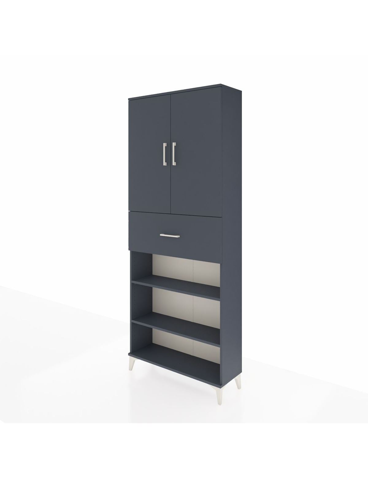 Arges Dolap 5 Raflı Tek Çekmeceli 2 Kapaklı 88x30x221 - S30M183V5A