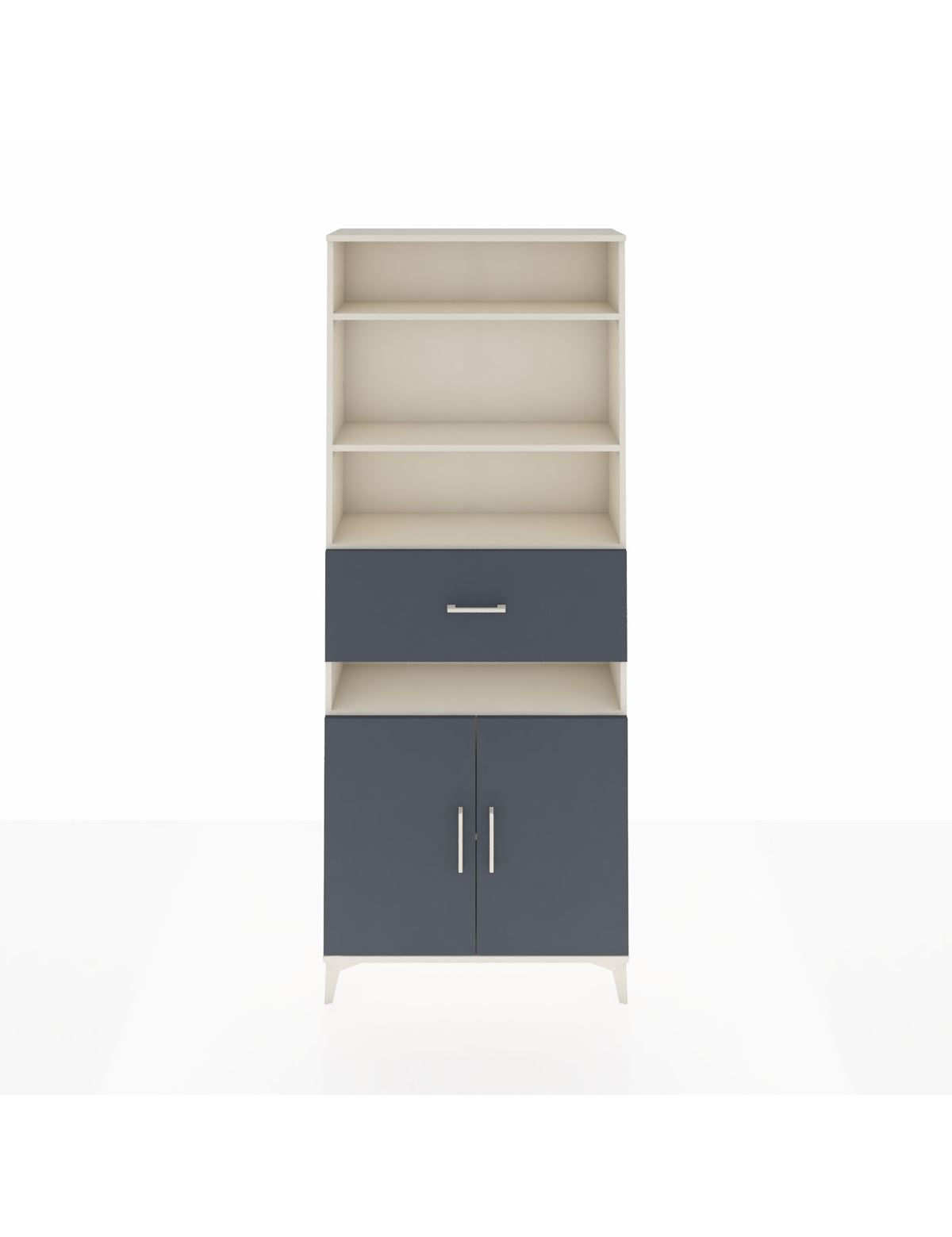 Arges Dolap 5 Raflı Tek Çekmeceli 2 Kapaklı 88x30x221 Aytaşı-Antrasit