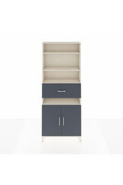 Arges Dolap 5 Raflı Tek Çekmeceli 2 Kapaklı 88x30x221 Aytaşı-Antrasit