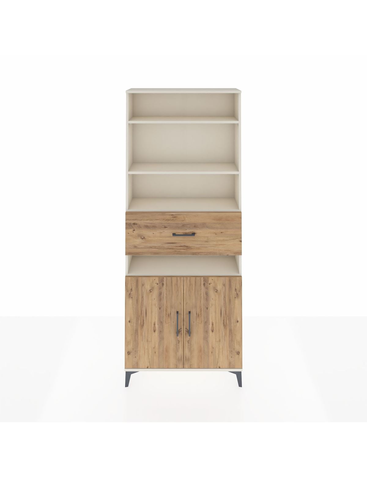 Arges Dolap 5 Raflı Tek Çekmeceli 2 Kapaklı 88x30x221 Aytaşı-Çam